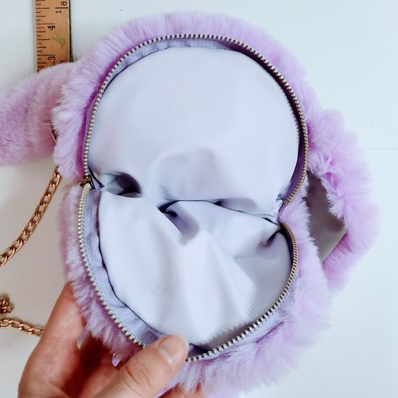 Kawaii Purple Plush Cute Rabbit Crossbody Bag/Backpack - Picture 8 of 13